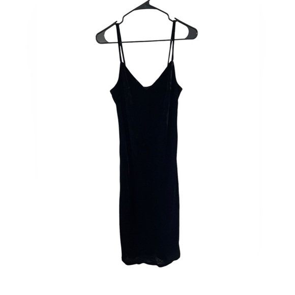 BODEN NEW Velvet Black Slip Midi Dress - Picture 6 of 8
